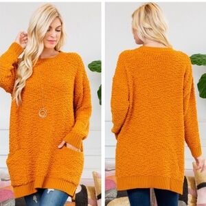 Boutique Orange knotty oversized sweater